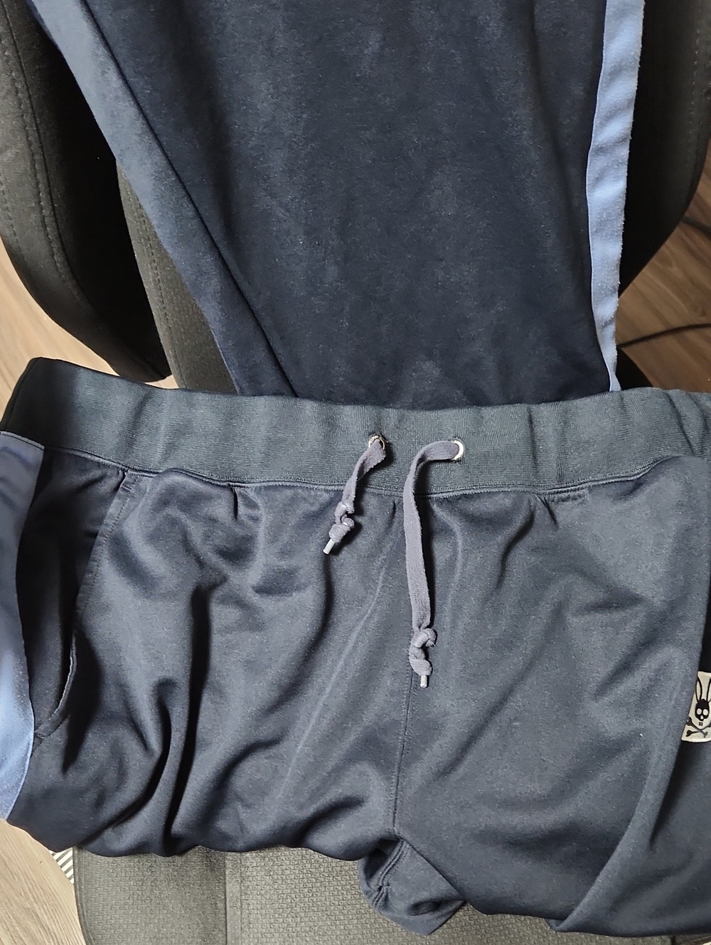 Psycho Bunny Men's Navy Daniel Side Stripe Track Pants - Picture 3 of 7
